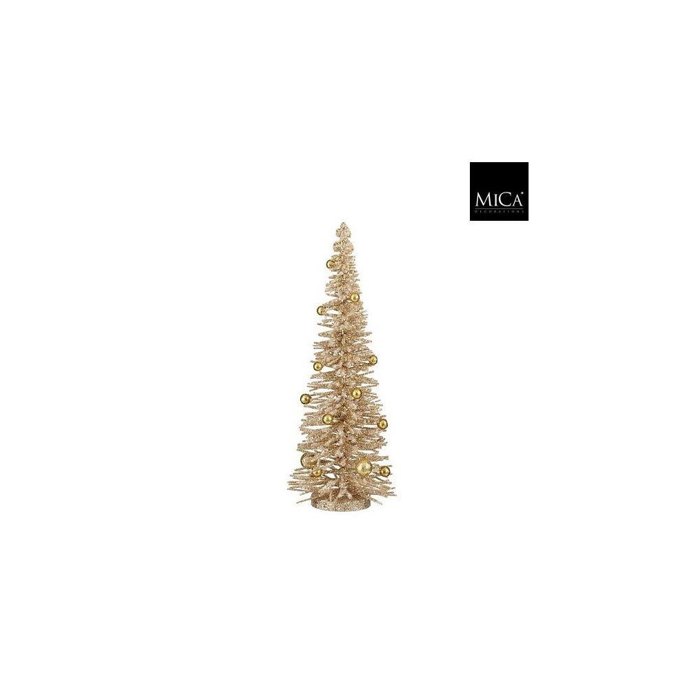 ALBERO DECORATO SFERE CHAMPAGNE H.40